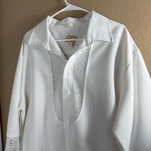 Authentic Vintage Hawaiian Wedding Shirt Men’s Size XL Beau Tiki Iolani Hawaii